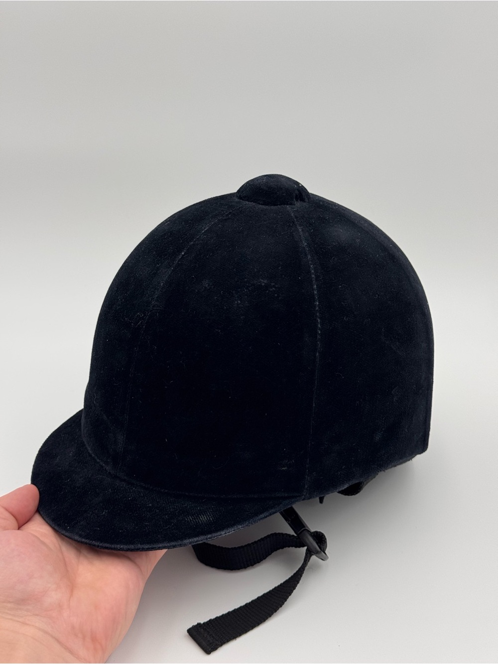 Black Velvet Riding Cap - Picture 2 of 9